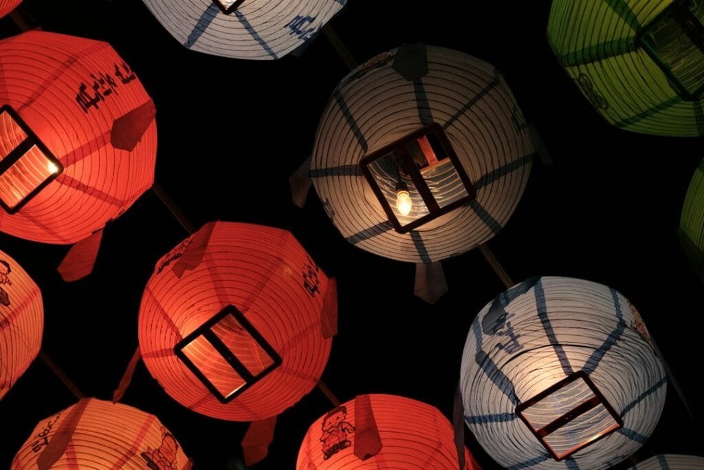 colorful paper lanterns