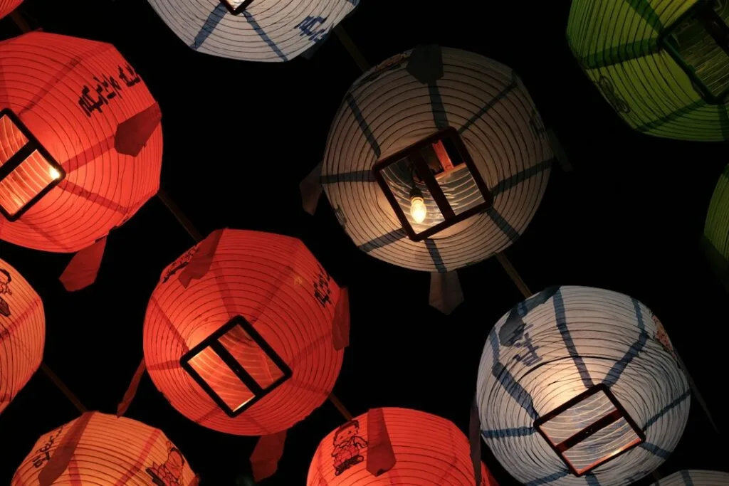 colorful paper lanterns